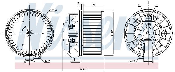 Pulseur d'air habitacle (Ventilateur habitacle) NISSENS 87532