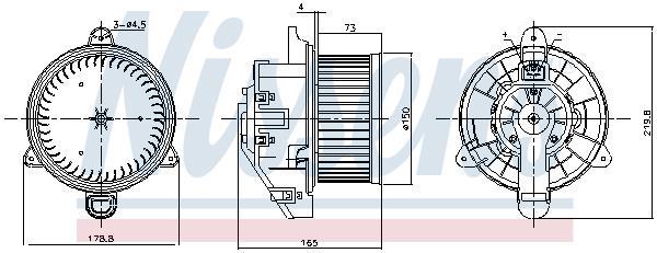 Pulseur d'air habitacle (Ventilateur habitacle) NISSENS 87536