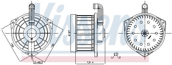 Pulseur d'air habitacle (Ventilateur habitacle) NISSENS ref. 87550