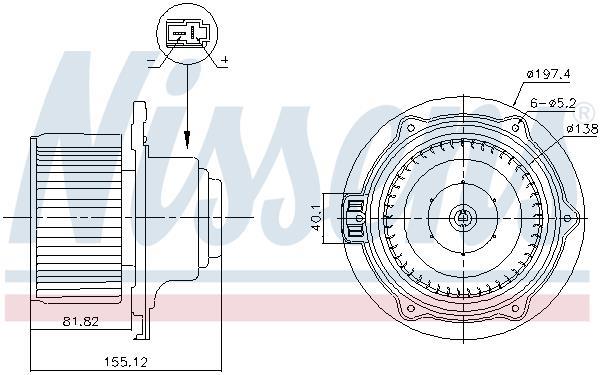 Ventilador de habitáculo NISSENS 87570