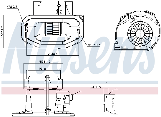 Pulseur d'air habitacle (Ventilateur habitacle) NISSENS ref. 87575