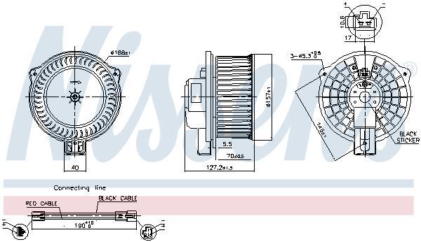 Ventilador habitáculo NISSENS ref. 87630