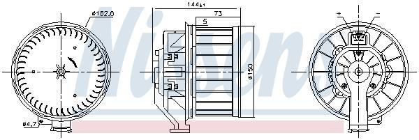 Pulseur d'air habitacle (Ventilateur habitacle) NISSENS 87646