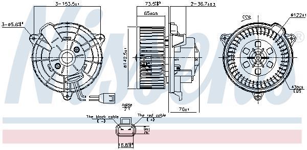 Pulseur d'air habitacle (Ventilateur habitacle) NISSENS ref. 87649