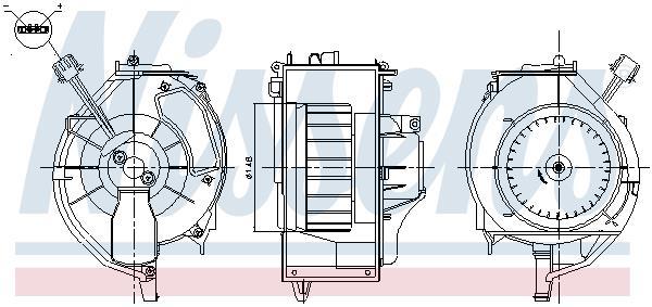 Pulseur d'air habitacle (Ventilateur habitacle) NISSENS ref. 87669