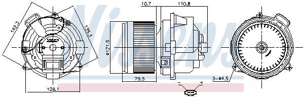 Ventilador habitáculo NISSENS ref. 87673