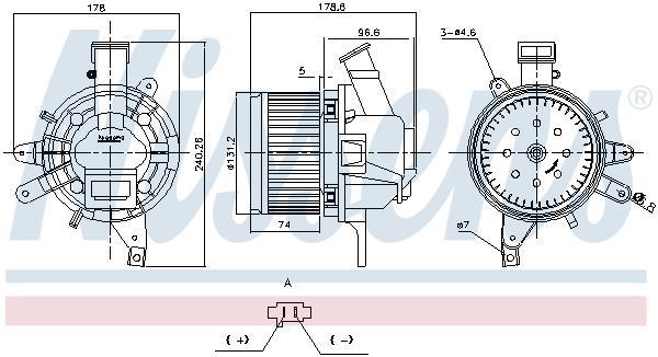 Pulseur d'air habitacle (Ventilateur habitacle) NISSENS 87680