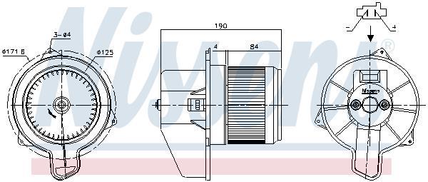 Pulseur d'air habitacle (Ventilateur habitacle) NISSENS 87700