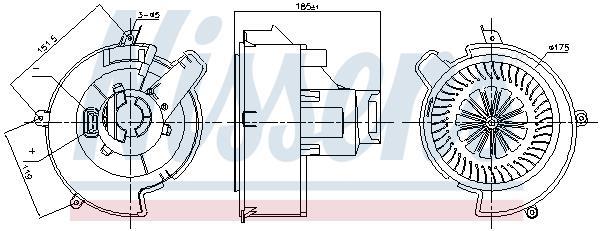 Pulseur d'air habitacle (Ventilateur habitacle) NISSENS 87707