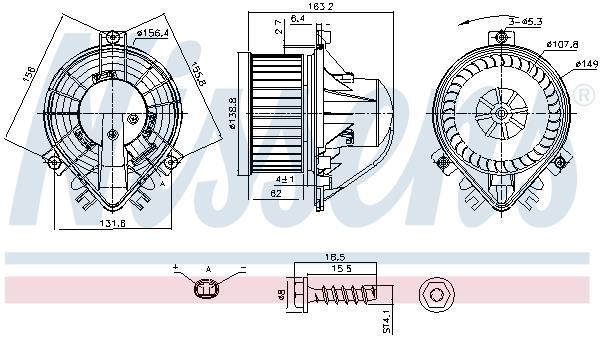 Ventilador de habitáculo NISSENS ref. 87708