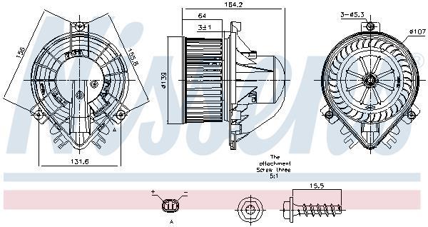 Pulseur d'air habitacle (Ventilateur habitacle) NISSENS 87711