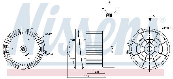 Pulseur d'air habitacle (Ventilateur habitacle) NISSENS 87721