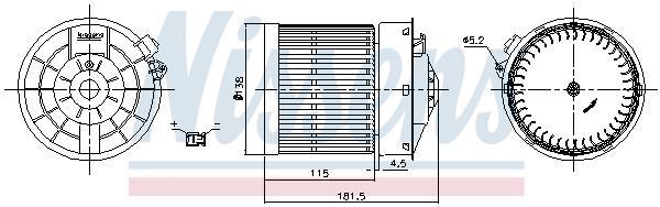 Pulseur d'air habitacle (Ventilateur habitacle) NISSENS 87722