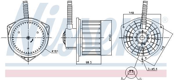 Ventilador habitáculo NISSENS ref. 87755