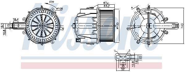 Ventilador de habitáculo NISSENS ref. 87759