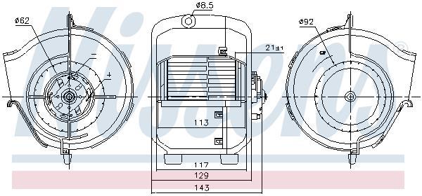 Ventilador habitáculo NISSENS ref. 87768