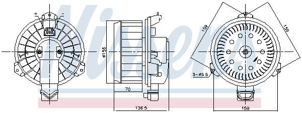 Pulseur d'air habitacle (Ventilateur habitacle) NISSENS 87787