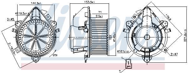 Pulseur d'air habitacle (Ventilateur habitacle) NISSENS 87788