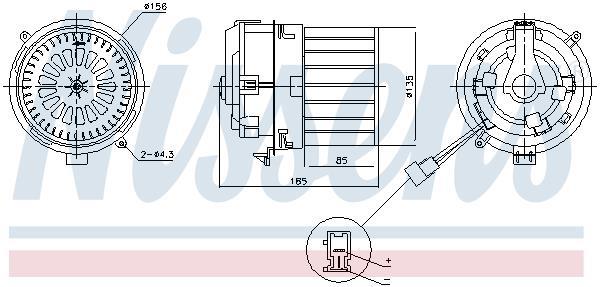 Pulseur d'air habitacle (Ventilateur habitacle) NISSENS ref. 87791