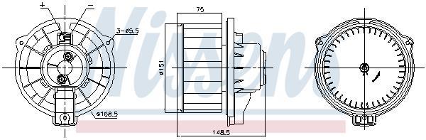 Pulseur d'air habitacle (Ventilateur habitacle) NISSENS ref. 87795