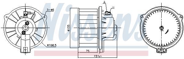 Ventilador de habitáculo NISSENS ref. 87796