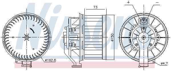 Pulseur d'air habitacle (Ventilateur habitacle) NISSENS 87803