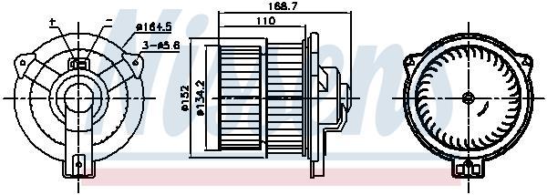 Pulseur d'air habitacle (Ventilateur habitacle) NISSENS 87809