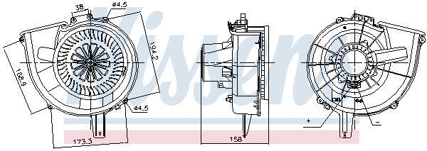 Pulseur d'air habitacle (Ventilateur habitacle) NISSENS ref. 87812