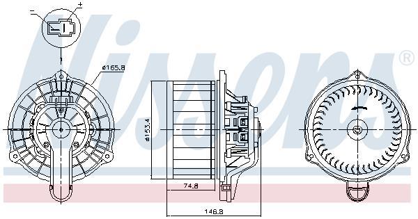 Pulseur d'air habitacle (Ventilateur habitacle) NISSENS 87815