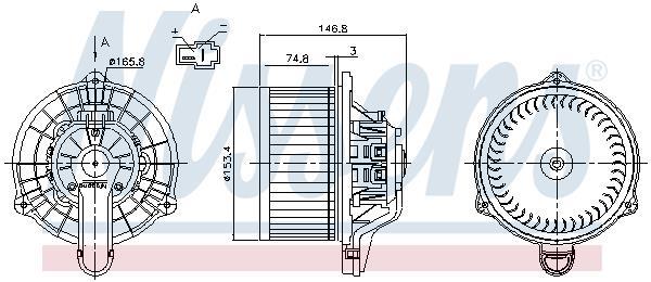 Pulseur d'air habitacle (Ventilateur habitacle) NISSENS 87816