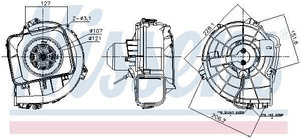 Pulseur d'air habitacle (Ventilateur habitacle) NISSENS 87837