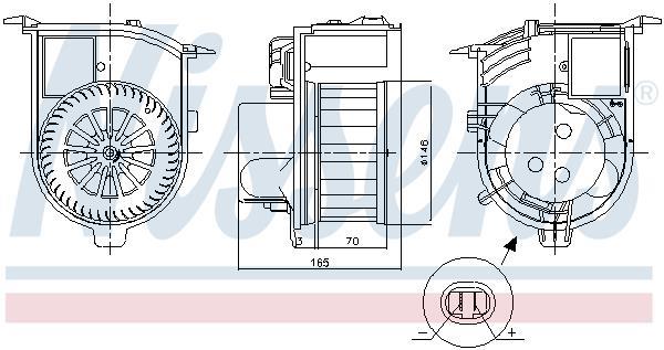 Pulseur d'air habitacle (Ventilateur habitacle) NISSENS 87843