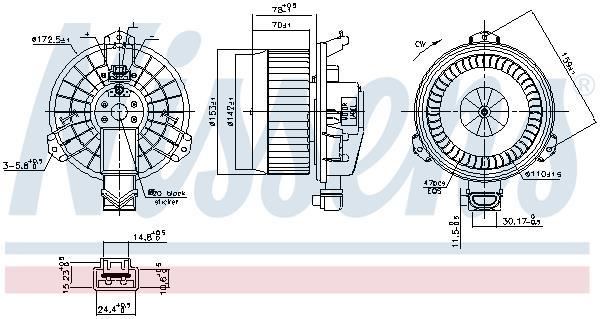 Ventilador de habitáculo NISSENS ref. 87861