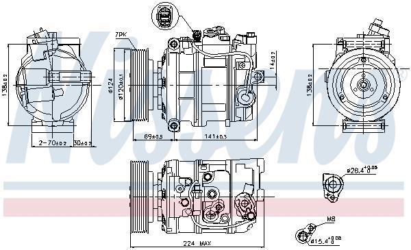Compresseur, climatisation NISSENS 890025