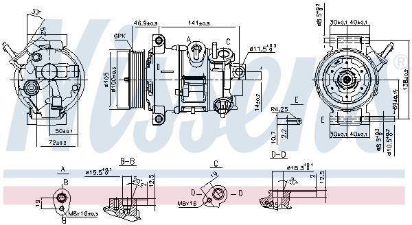 Compressor de climatização NISSENS ref. 890030