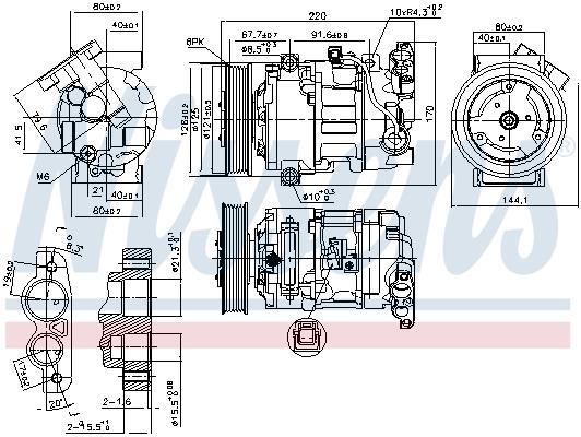 Compresseur, climatisation NISSENS ref. 890044