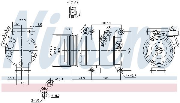 Compresseur, climatisation NISSENS 890045