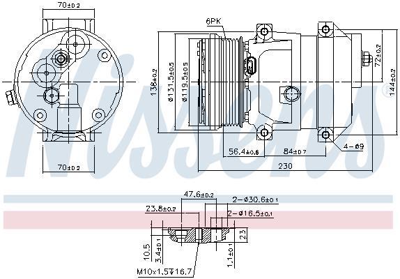 Compresseur, climatisation NISSENS ref. 890050
