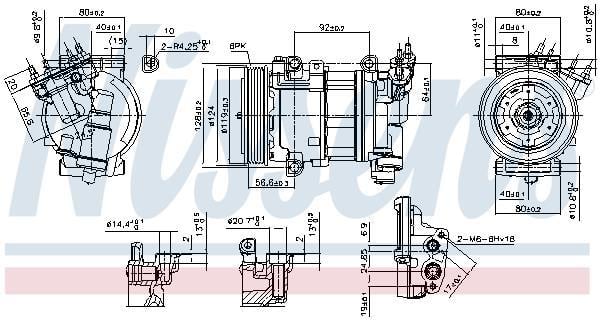 Compresseur, climatisation NISSENS ref. 890051