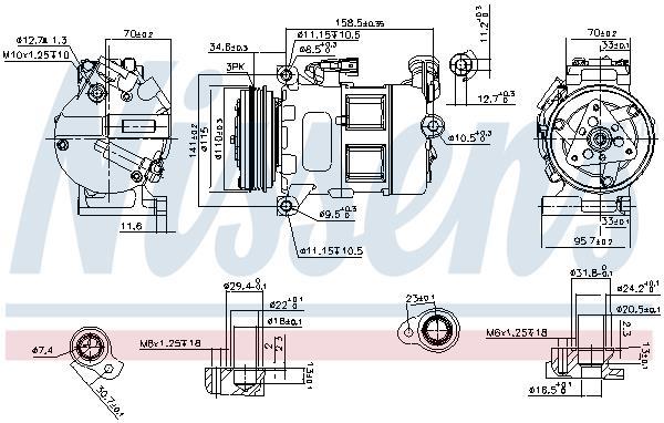 Compressor de climatização NISSENS ref. 890062
