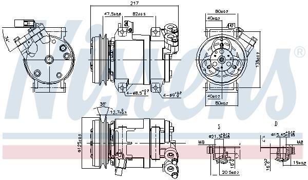 Compresor, aire acondicionado NISSENS 890064