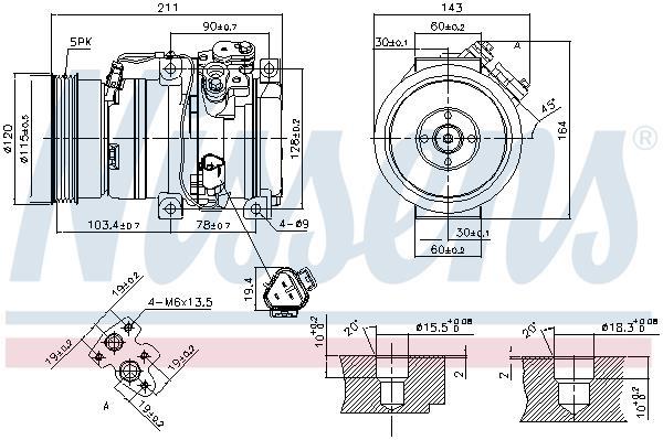 Compresseur, climatisation NISSENS ref. 890066