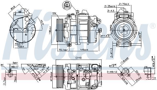Compresseur, climatisation NISSENS 890069