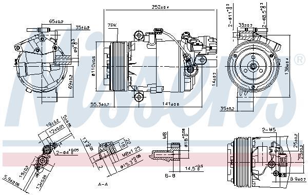 Compresseur, climatisation NISSENS 890071