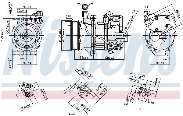 Compresseur, climatisation NISSENS ref. 890077