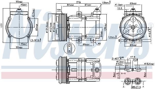 Compresseur, climatisation NISSENS ref. 890081