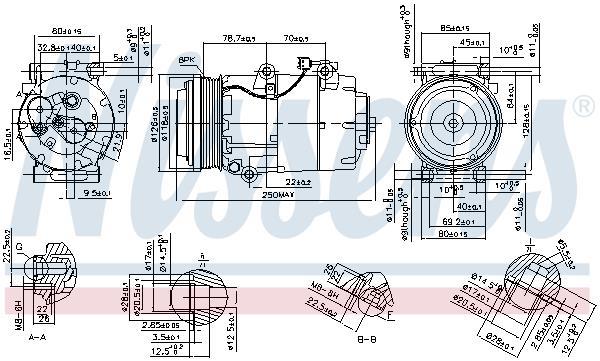 Compresseur, climatisation NISSENS ref. 890090