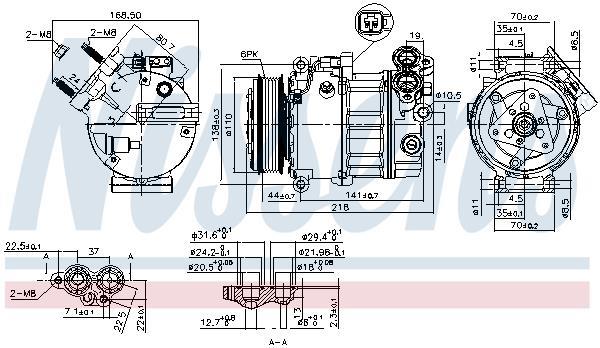 Compresseur, climatisation NISSENS ref. 890125