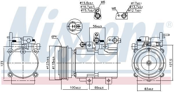 Compresseur, climatisation NISSENS ref. 890130
