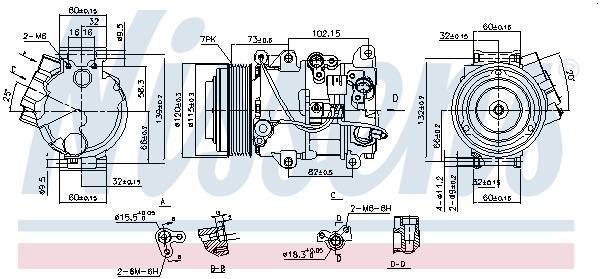 Compresseur, climatisation NISSENS ref. 890141